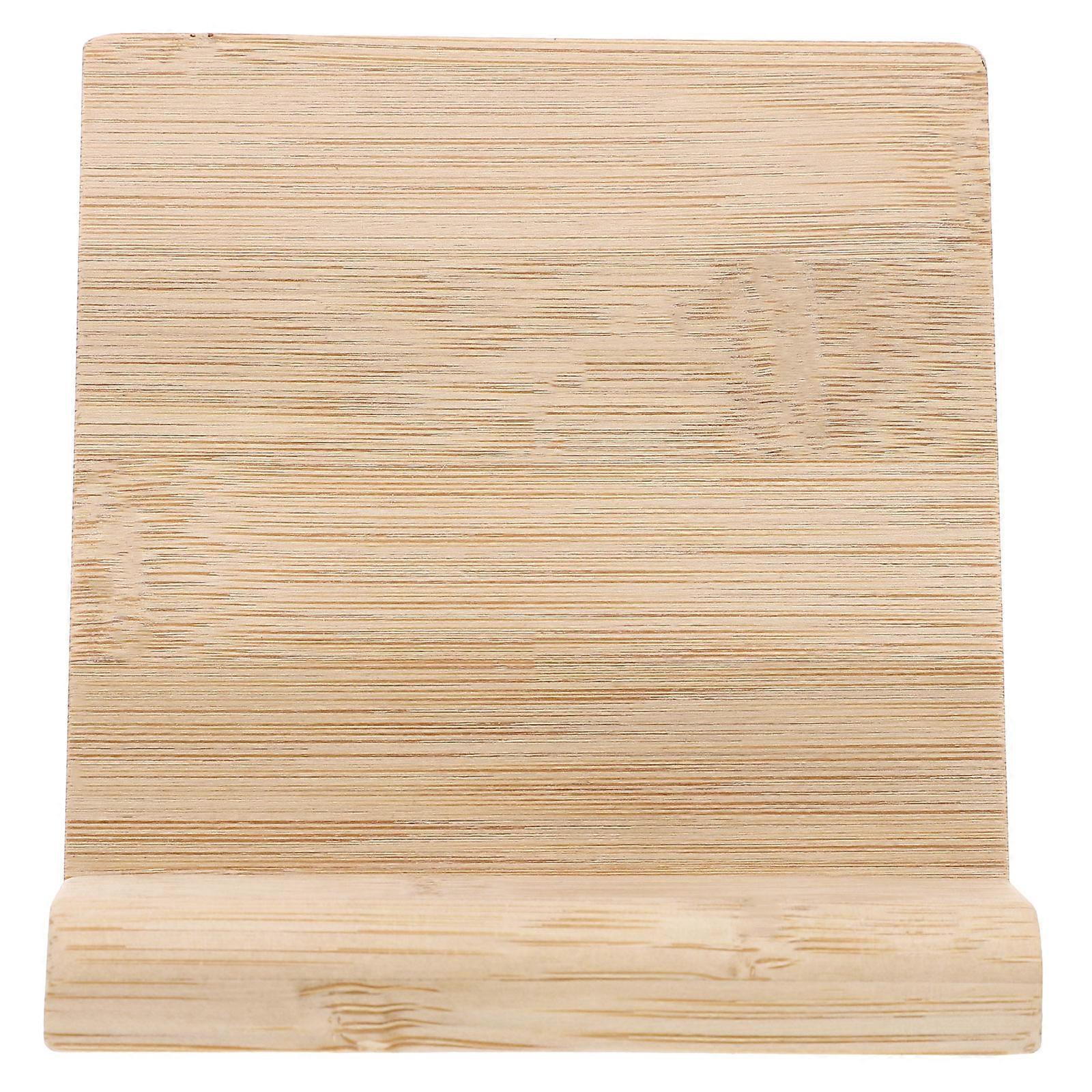 Bamboo Engraving Board with Base – Desktop Name Plate for Restaurants, Trade Shows, and Retail Displays – Versatile Signage for Prices, Payment