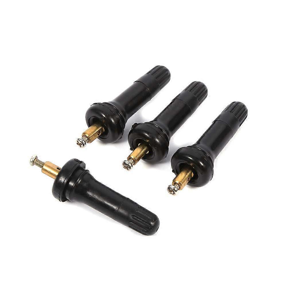 TPMS Tyre Pressure Sensors Set of 4, Universal Gas Valve Stem Sensors with Anti-Explosion Buckle, Compatible with Most Vehicles