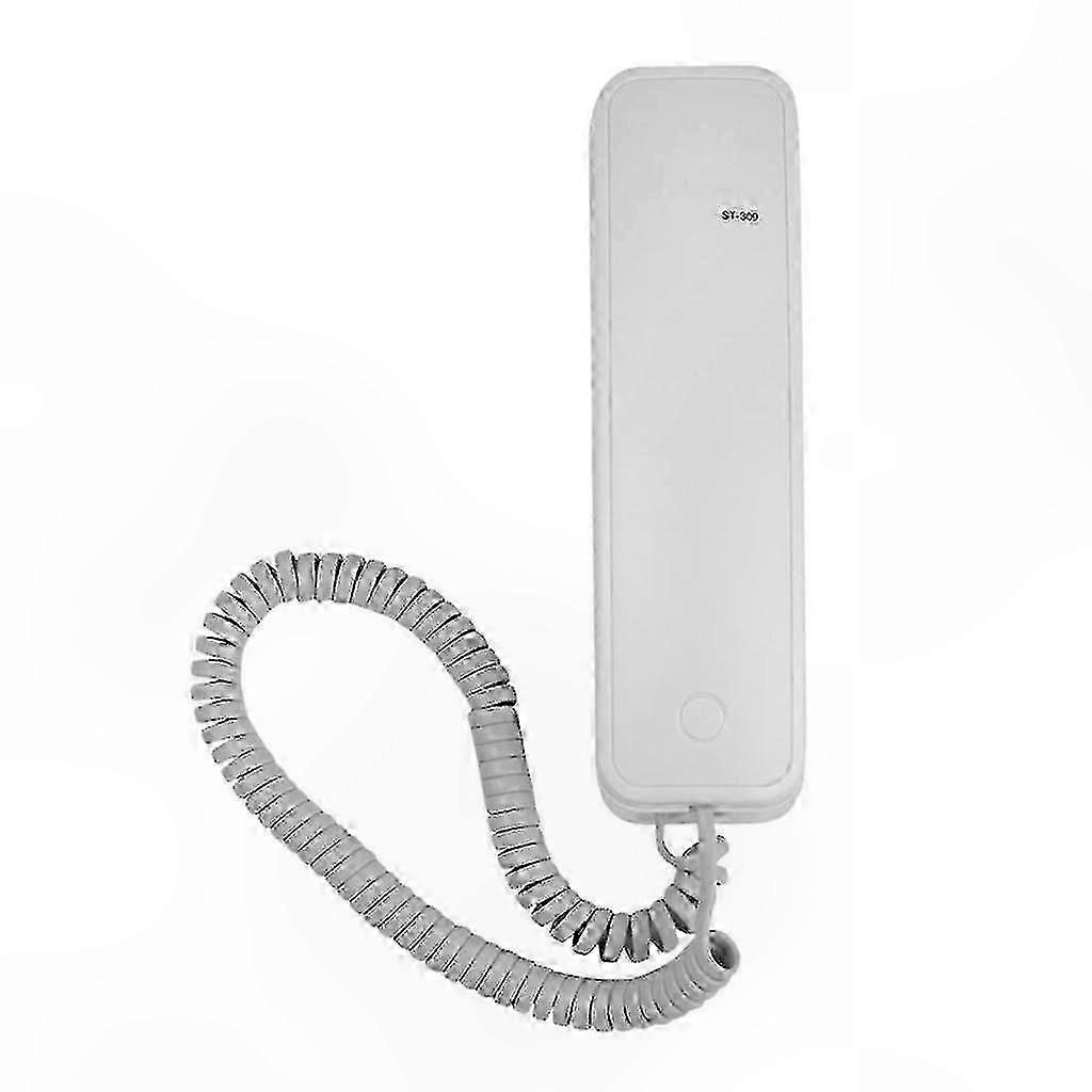 Compact Wall-Mounted Landline Phone with Caller ID Functionality