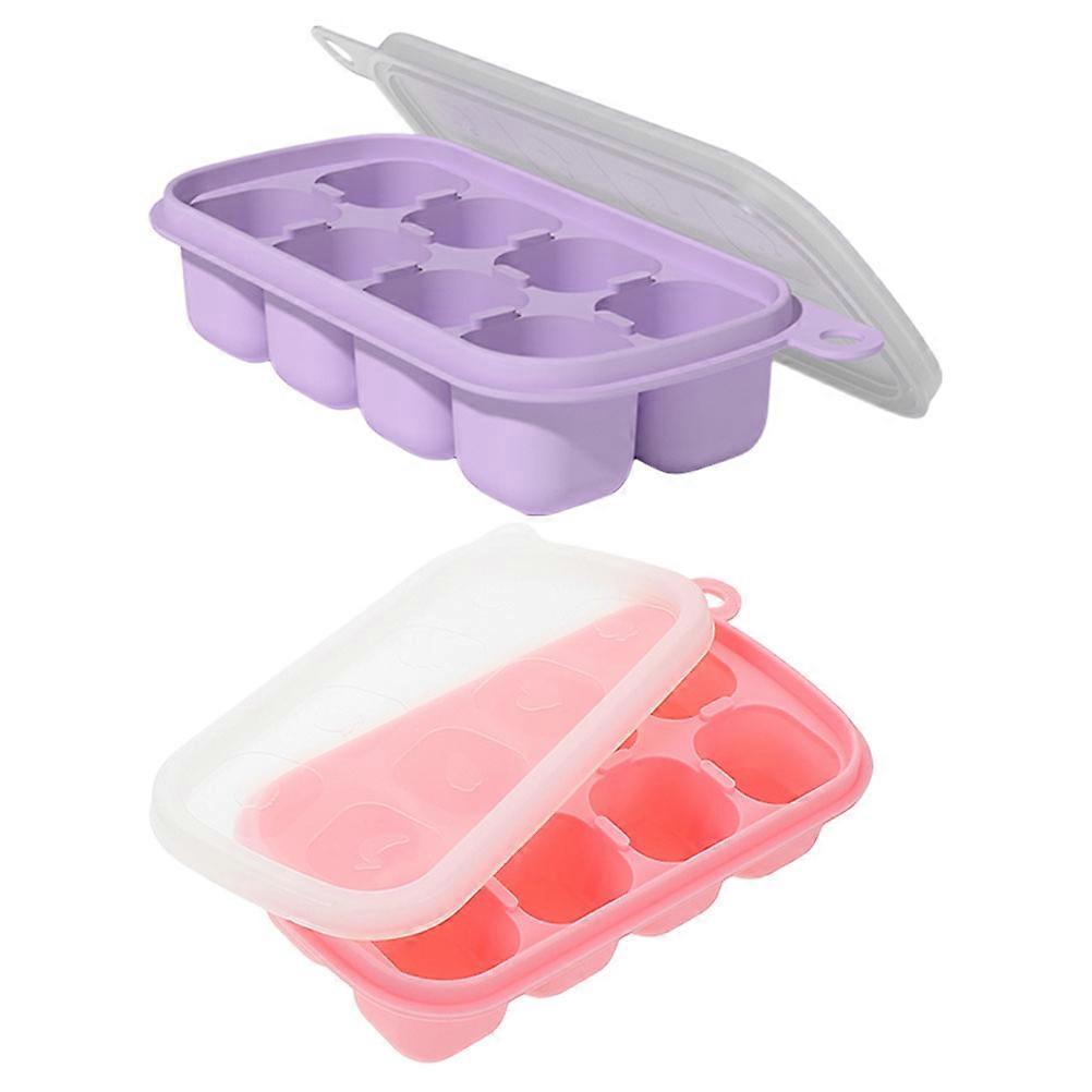 Here's a polished and professional product description for your **2pcs Silicone Ice Cube Molds With Removable Lid, Slot Leakproof Ice Tray**:
###