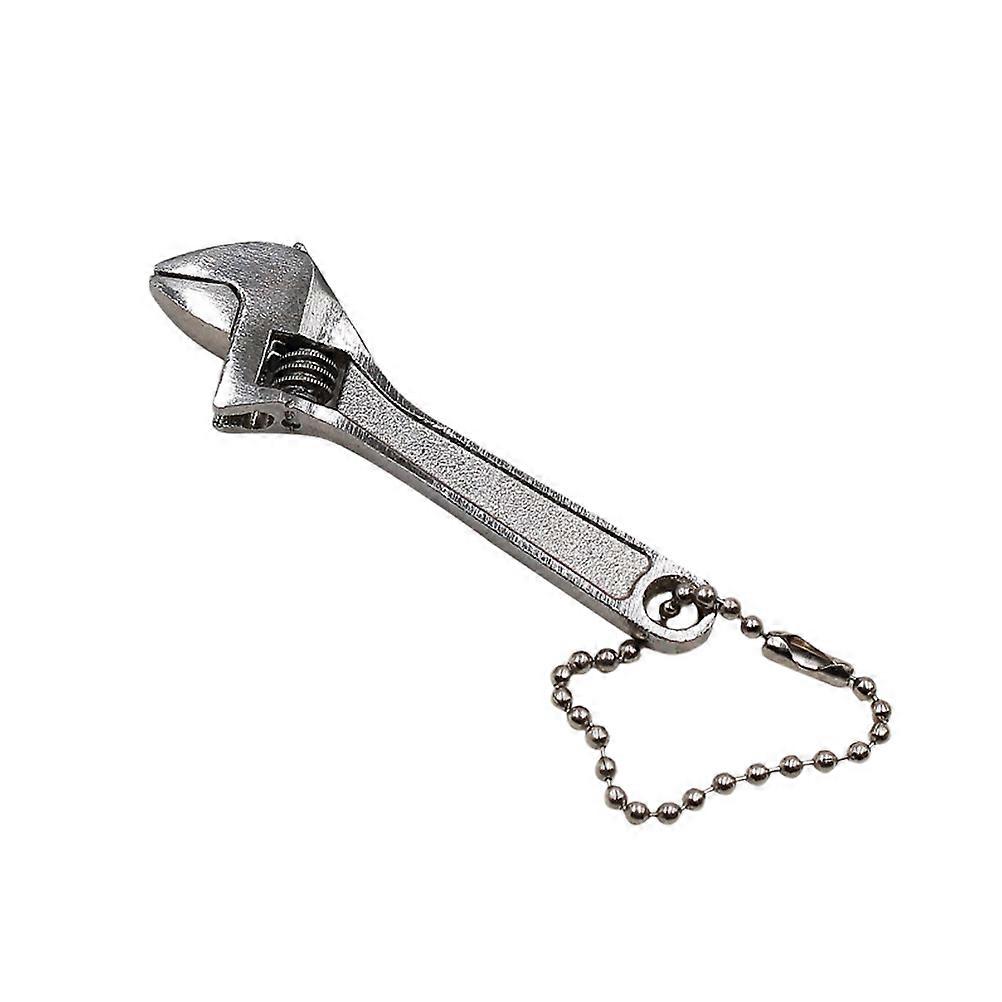 Adjustable Mini Wrench Tool For Toolbox Use Compact 100mm Ratchet Screwdriver Set Silver 1Set