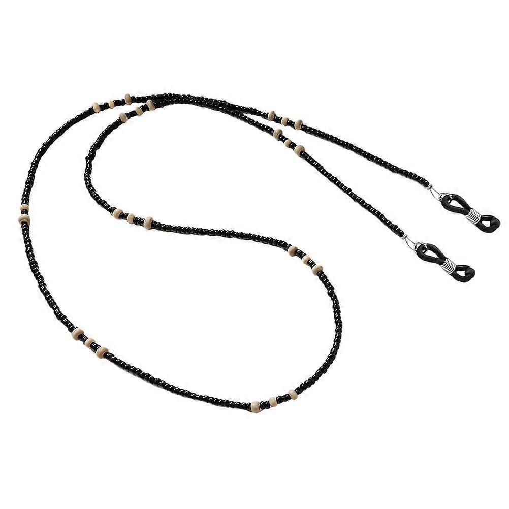 2Pcs Retro Glasses Chains Decorative Mask Chains Anti-lost Hanging Chains Black