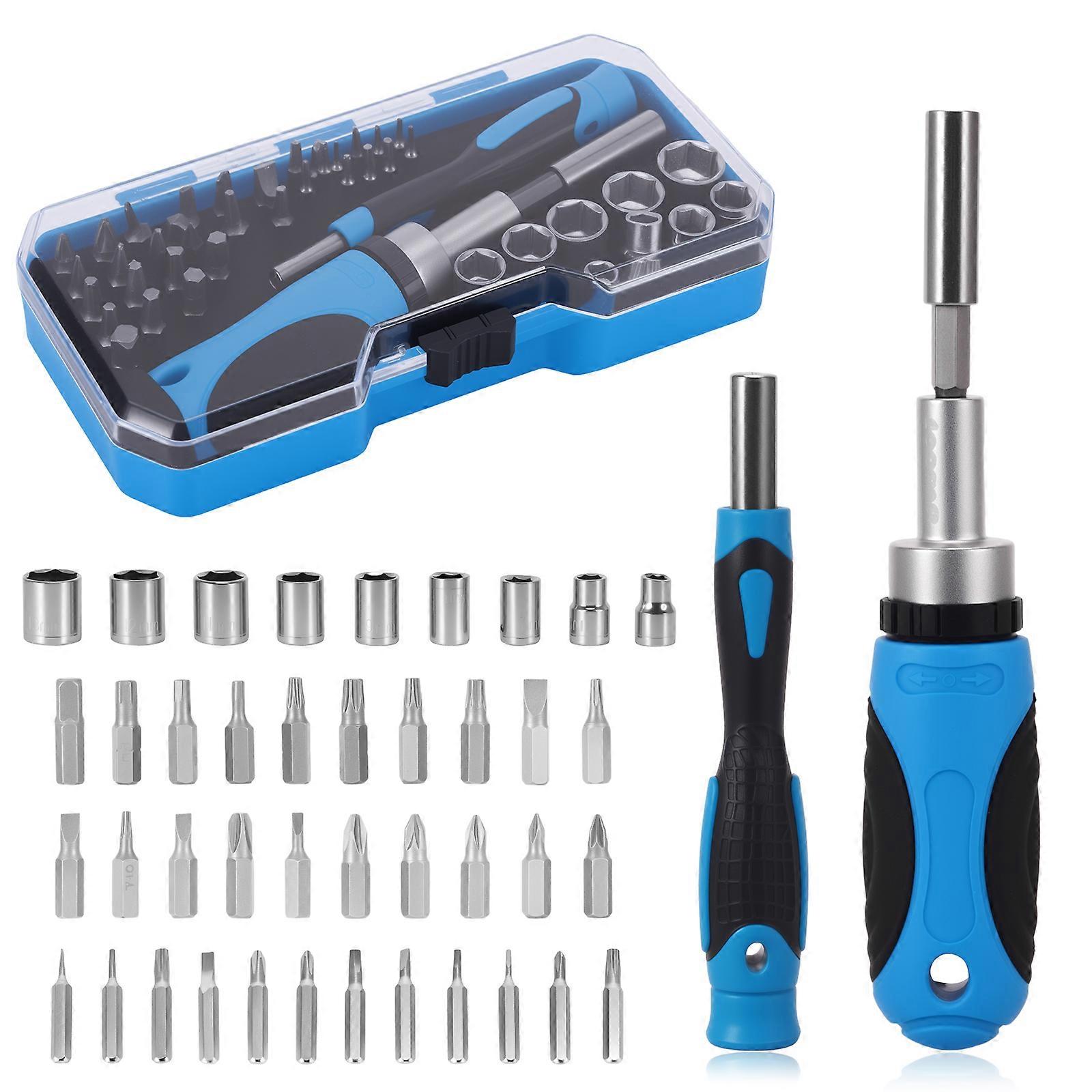 Multi-function Ratchet Screwdriver Bit Socket Set - 44-Piece