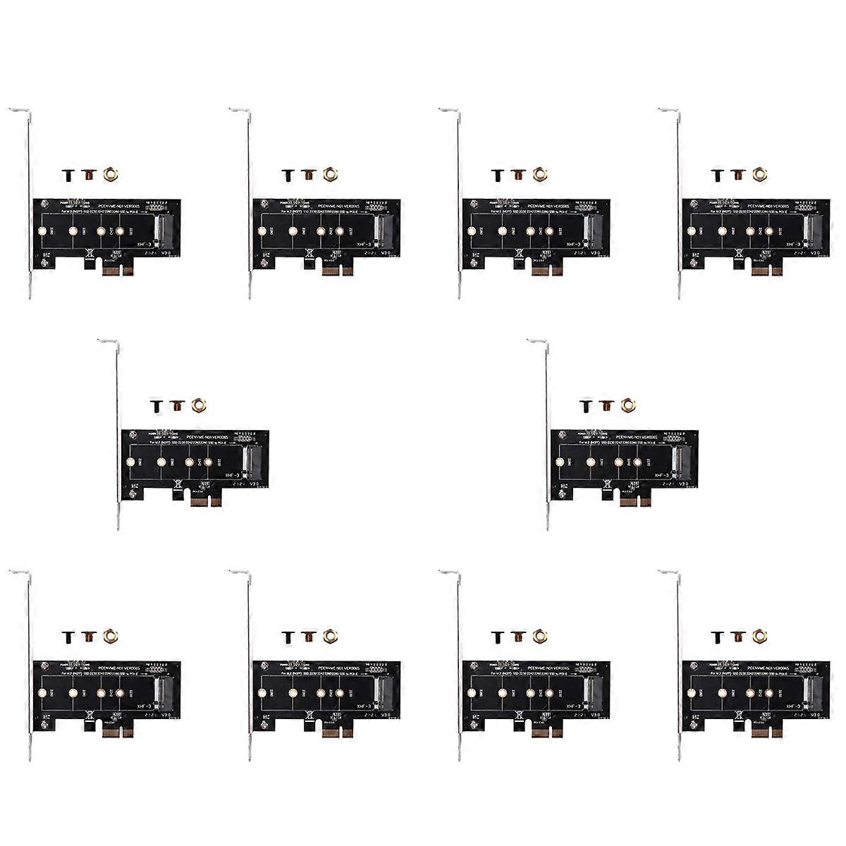 10X Add on Cards PCIE to M2 Adapter PCI Express 3.0 X1 to NVME SSD M2 PCIE Raiser Adapter Support 22
