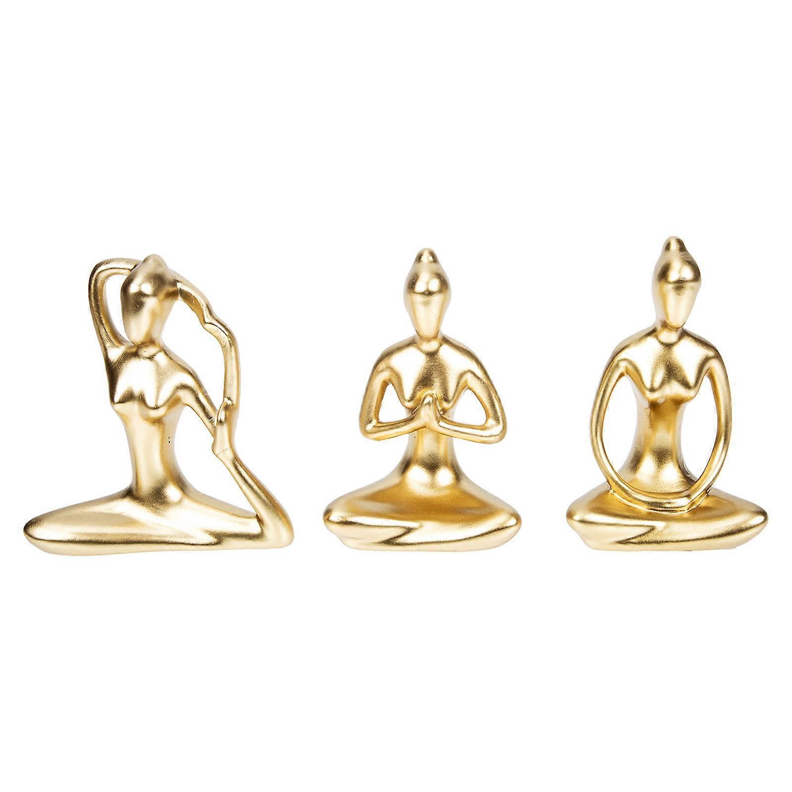 Yoga Home Decor, Unique Pose Statues for Table and Desk, Handcrafted Details
