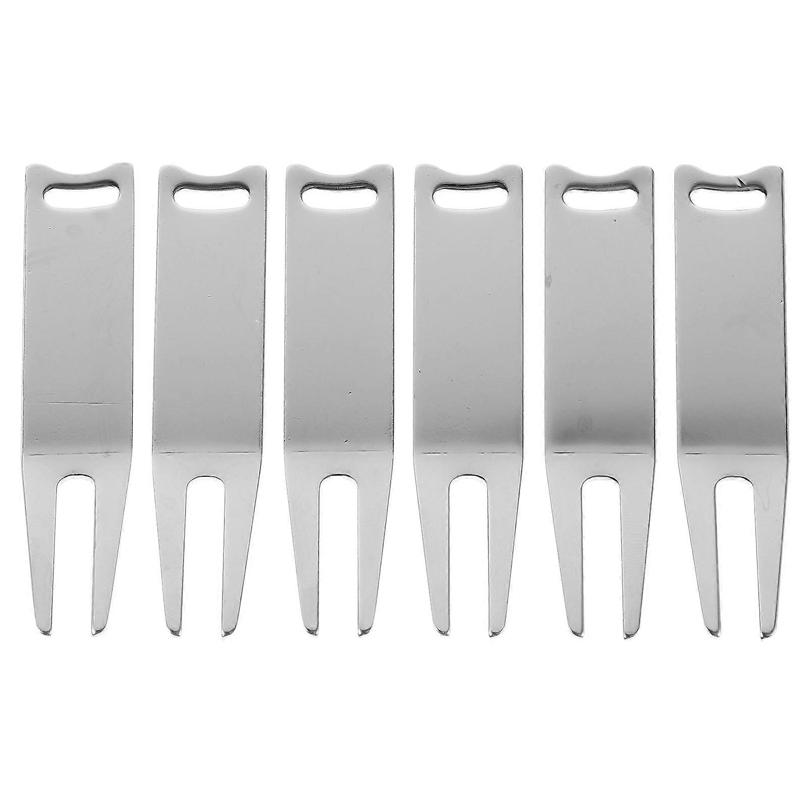 Silver Iron Golf Divot Repair Tool Portable Sports Tool with Ball Marker Lightweight Design