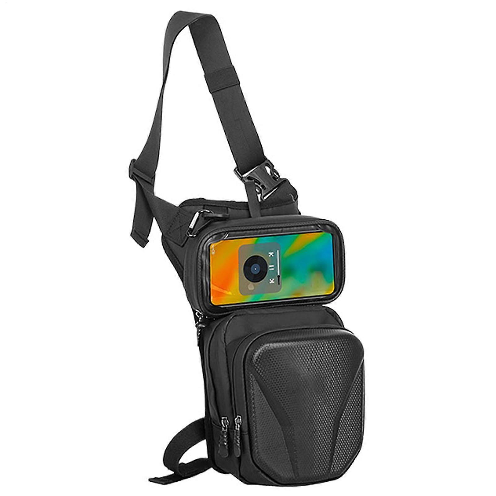 Motorcycle Thigh Bag for Men – Waterproof Reflective Leg Waist Pack with Adjustable Strap for Tools, Keys and Camping