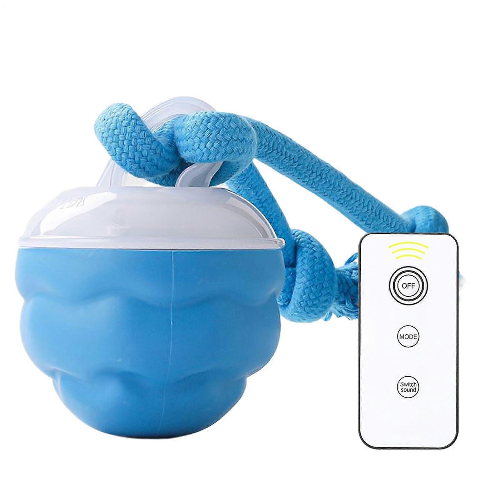 Interactive dog toy, automatic rotating chasing ball, puppy chew toy, quiet, 3mode electric rolling, red or blue, park grassland beach playtime blue