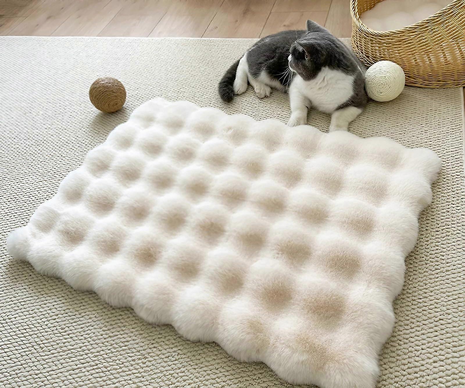 Washable Cat Blanket, Soft, NonSlip for Cats, Sofas, Beds (Beige, 40x60cm)