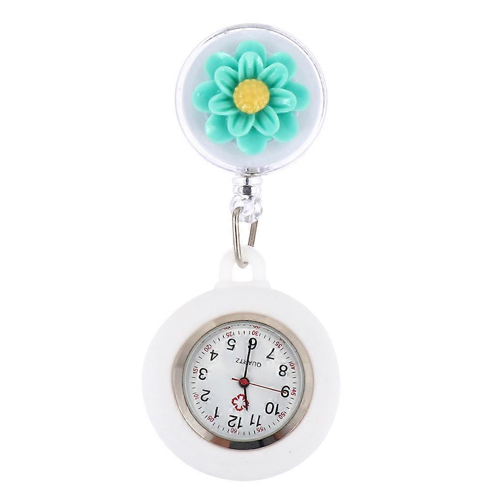 Pattern Clip Lapel Watch Badge for Nurses – Portable Covered Watch with Arabic Markers for Easy Viewing, Ideal for Healthcare Staff and Students