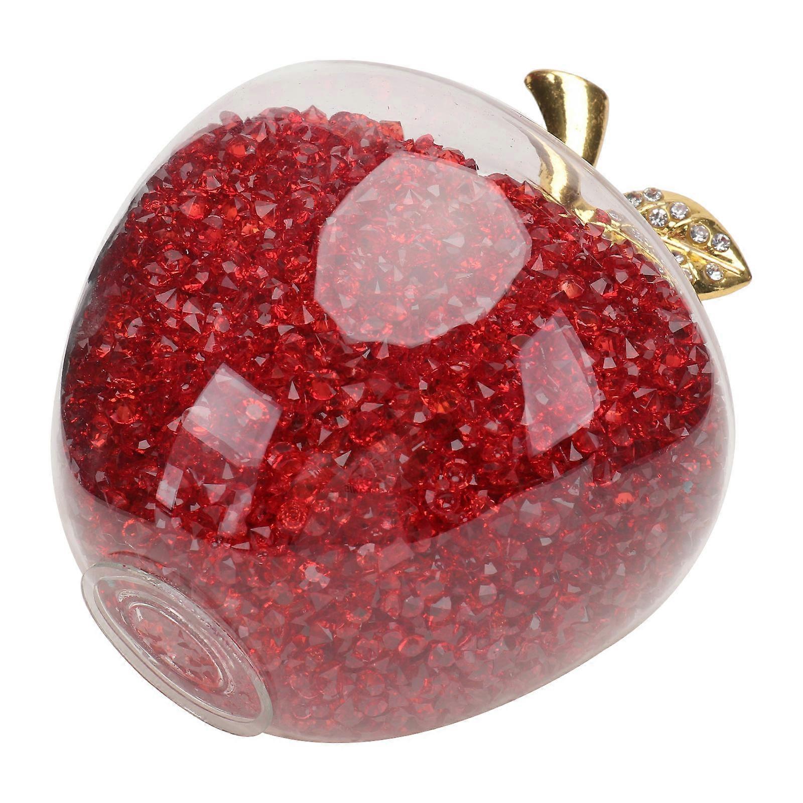 Indoor Decoration Featuring Beautiful Luminous Apple Shape Crystal Decor 1Set