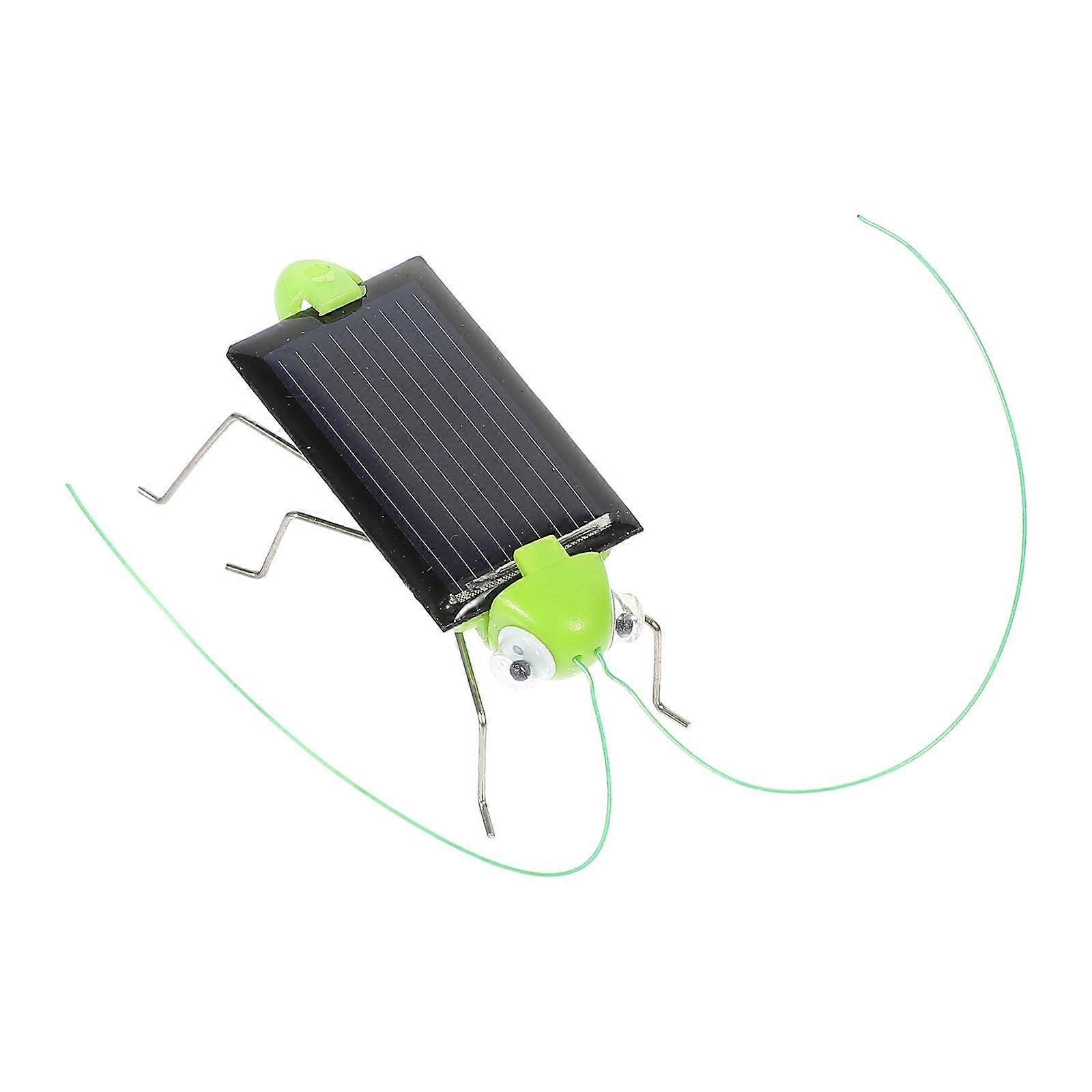 Solar Powered Crawling Toy with Realistic Shape for Kids Playing Green Color