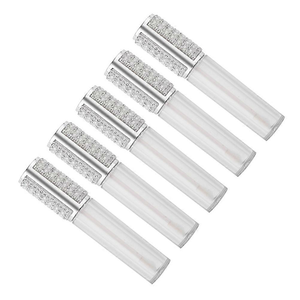 5pcs Round Lip Gloss Tubes for DIY Lipstick Storage Containers
