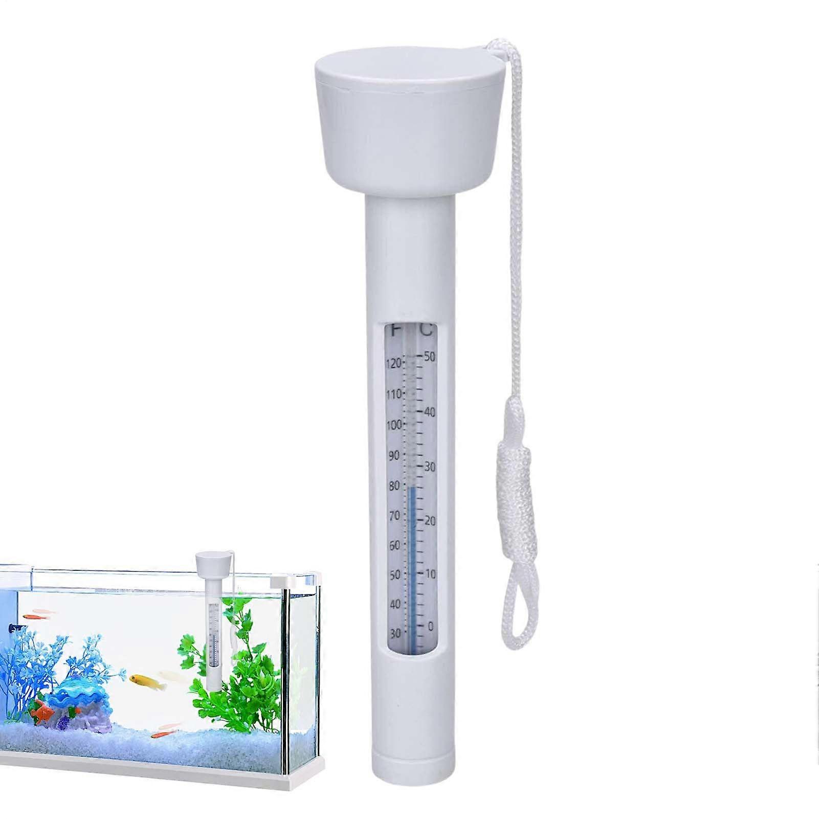 Pool Thermometer With Cord 0-50C Floating Pool Accessory For Family Pools, Spa, Hot Tub, Aquarium, Pond