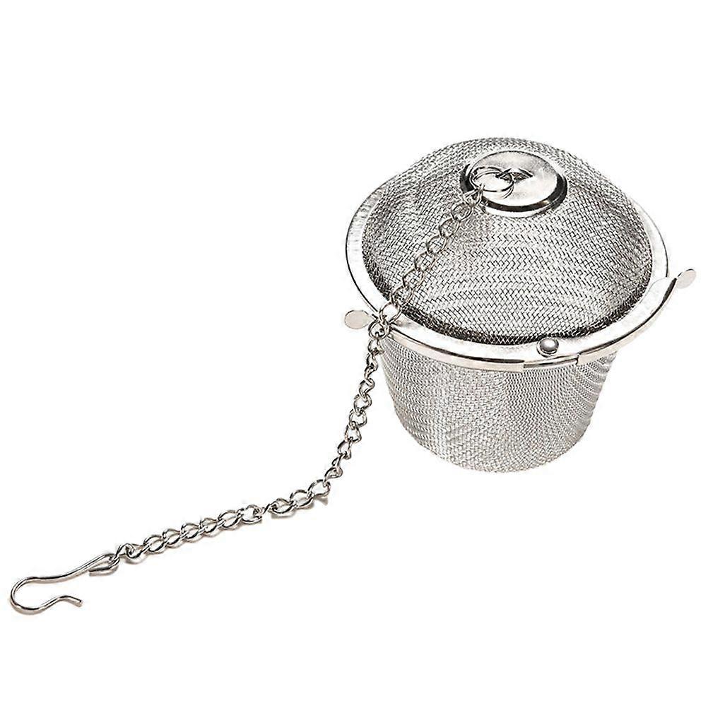 Stainless Steel Tea Infuser Reusable Loose Leaf Mesh Tea Filter Tea Strainer with Lid and Extended Chain Hook(Small Size)