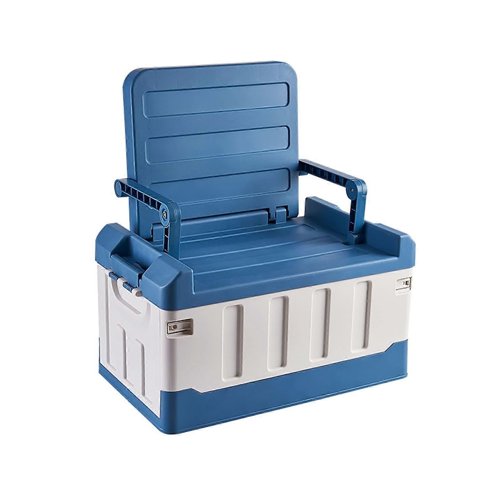 Car Boot Organiser, Multifunctional Durable Plastic Cargo Storage Box, Collapsible Storage Box for Car Boot (Blue)