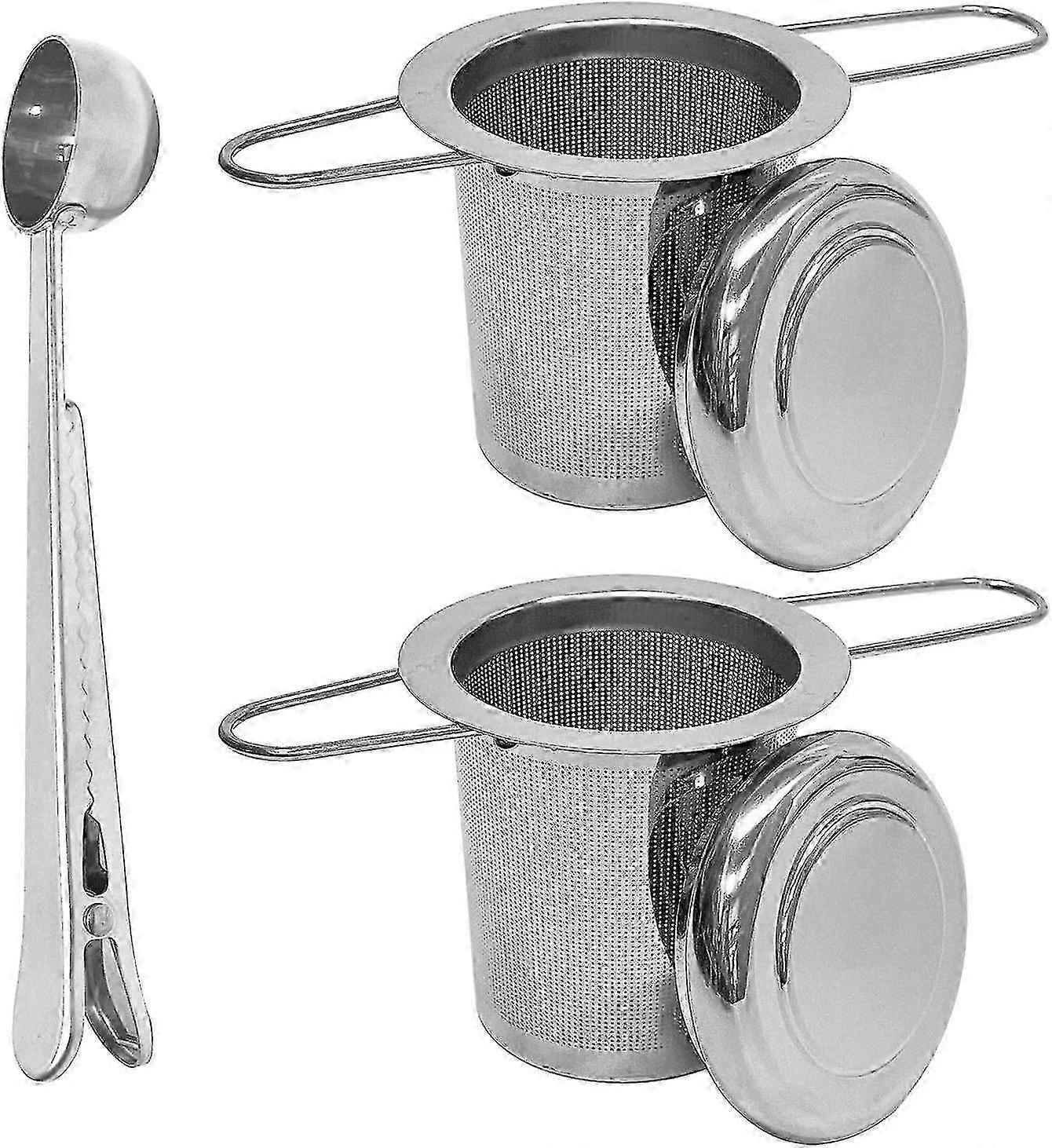 Tea Filters, 304 Stainless Steel Fine Hole Tea Infuser, Foldable Handle And Large Capacity Tea Strainer, For Hanging Teapots, Tea SZRH A-V