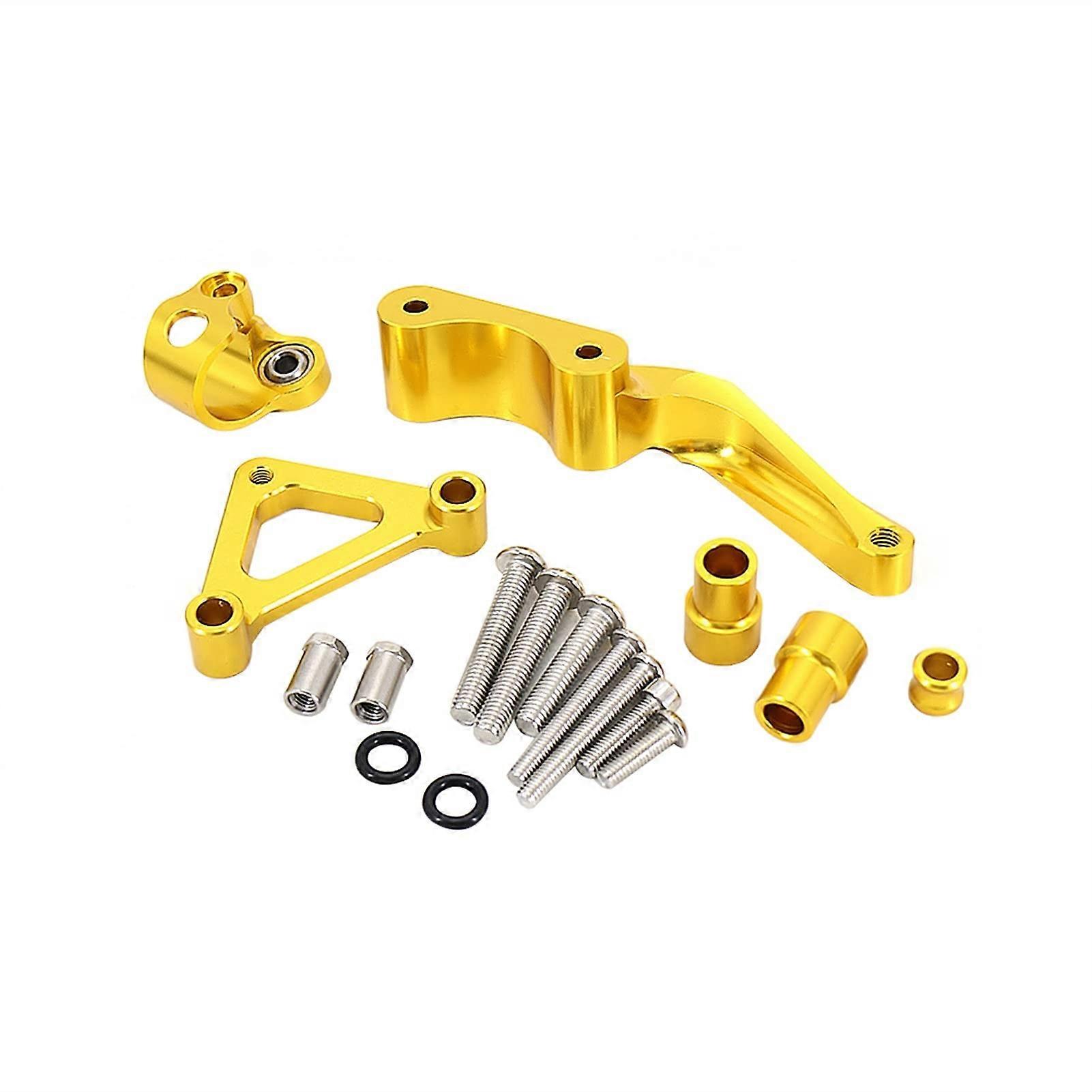 Motorcycle Modified For Ducati Monster 696 2008up Steering Damper Stabilizer Mount Bracket Kits (Color: Gold Bracket)