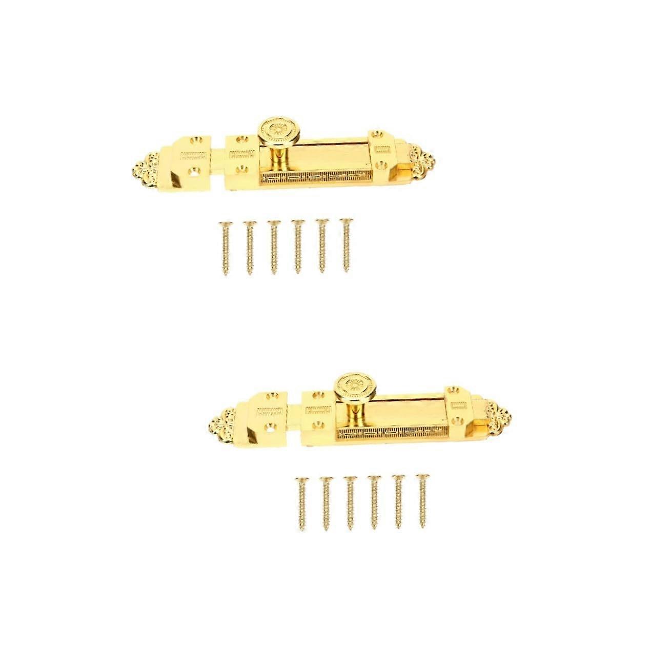 French Door Locks Pack Of 2 Kit, Zinc Alloy, Interior Locking, Includes Knobs, Screws, Sliding Lock