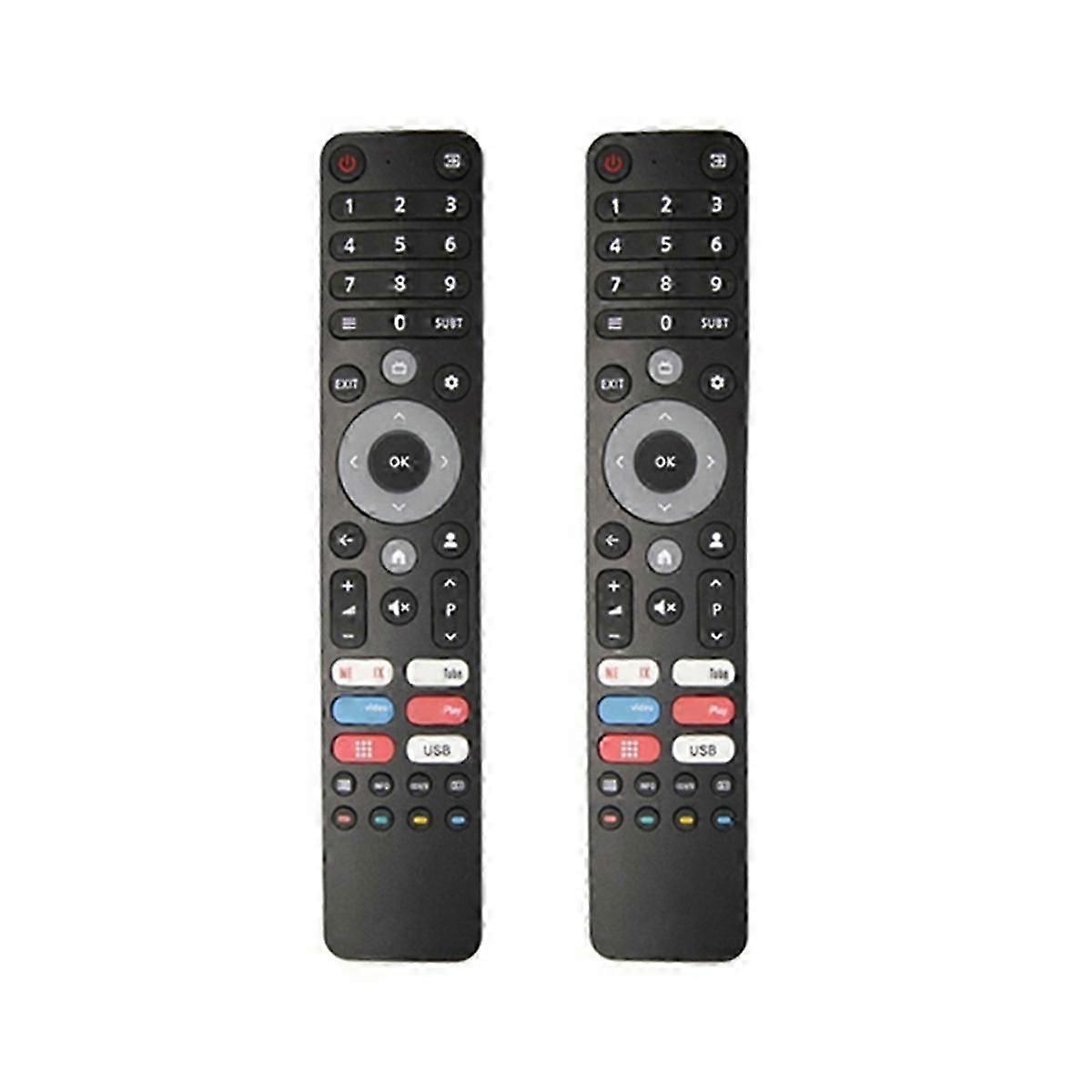 2 Pcs Universal Smart TVs Remote Control for DEXP, Viomi, CHIQ