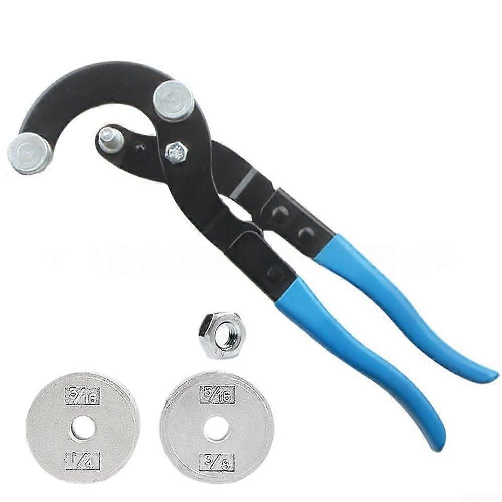 Technical tube bending tool, effortless bending of 3/16 to 3/8 inch tubes (blue)