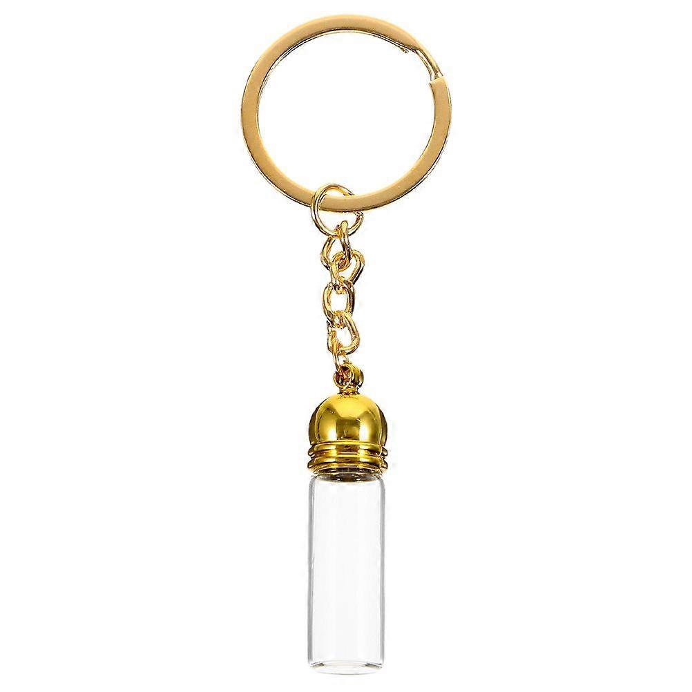 Small Glass Perfume Bottle Keychain Tiny Glass Empty Bottle Keychain Hanging Decor
