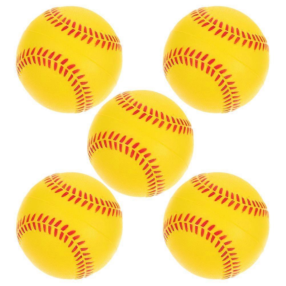 5Pcs Practice Baseballs PU Sponge Training Softballs Baseballs Training Balls