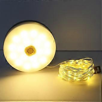12m 120-LED Solar Light Outdoor Waterproof Ambient Lamp - Warm White (12m,120 - LED)