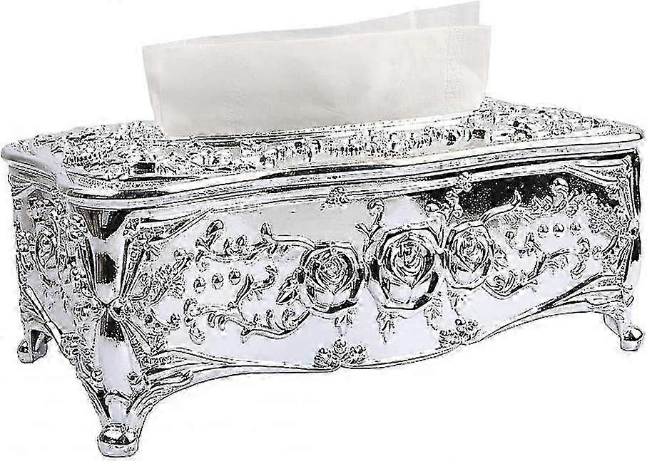 Tissue Holder Rectangular Tissue Box Creative Exquisite Design Acrylic Plating Acsergery Gift