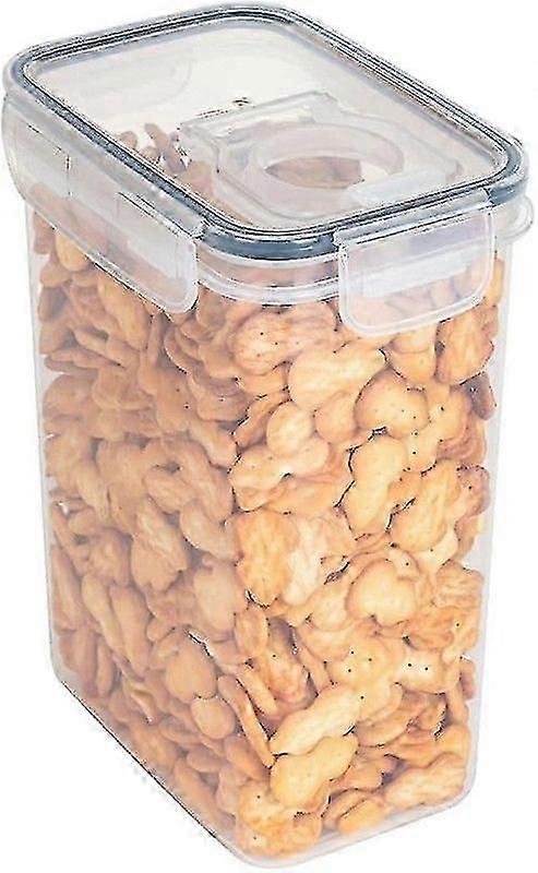 Cereal Storage Container, Plastic Airtight Food Storage Container with Lids, Clear Storage Box for Rice Cereal Flour Sugar Dry FoodScvvd