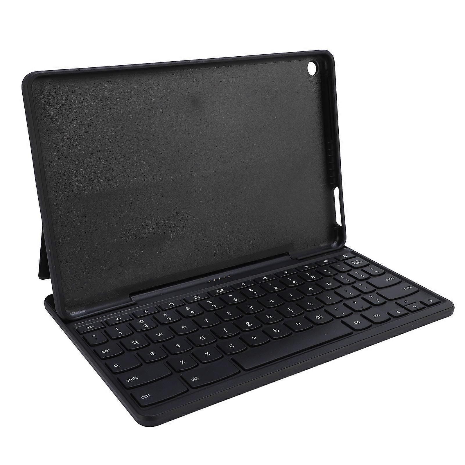 Tablet Keyboard Case for Chromebook 10E Series QWERTY Layout Rechargeable Black Gray