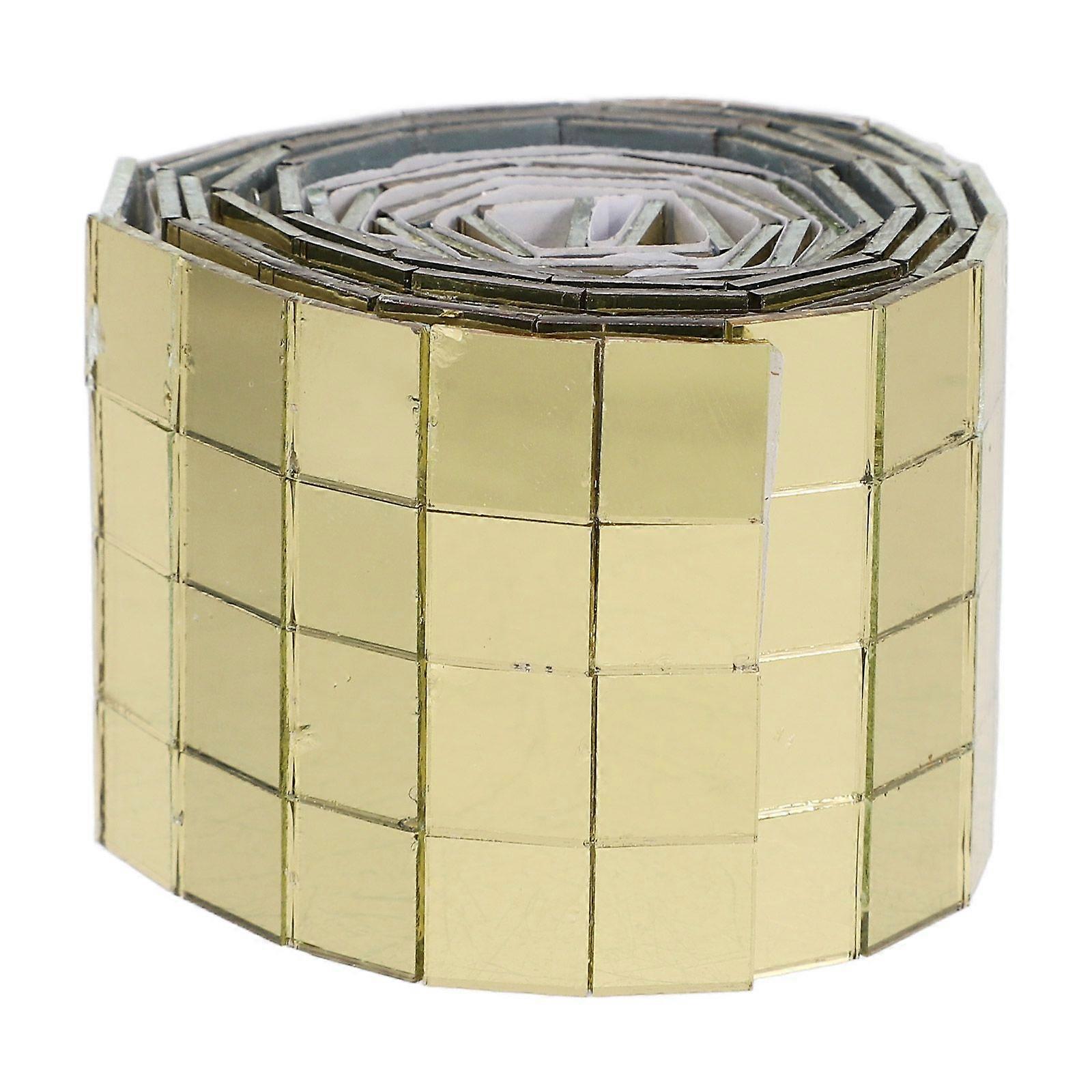 1 Roll Self-Adhesive Mini Square Decorative Wall Sticker Mirrors Ties