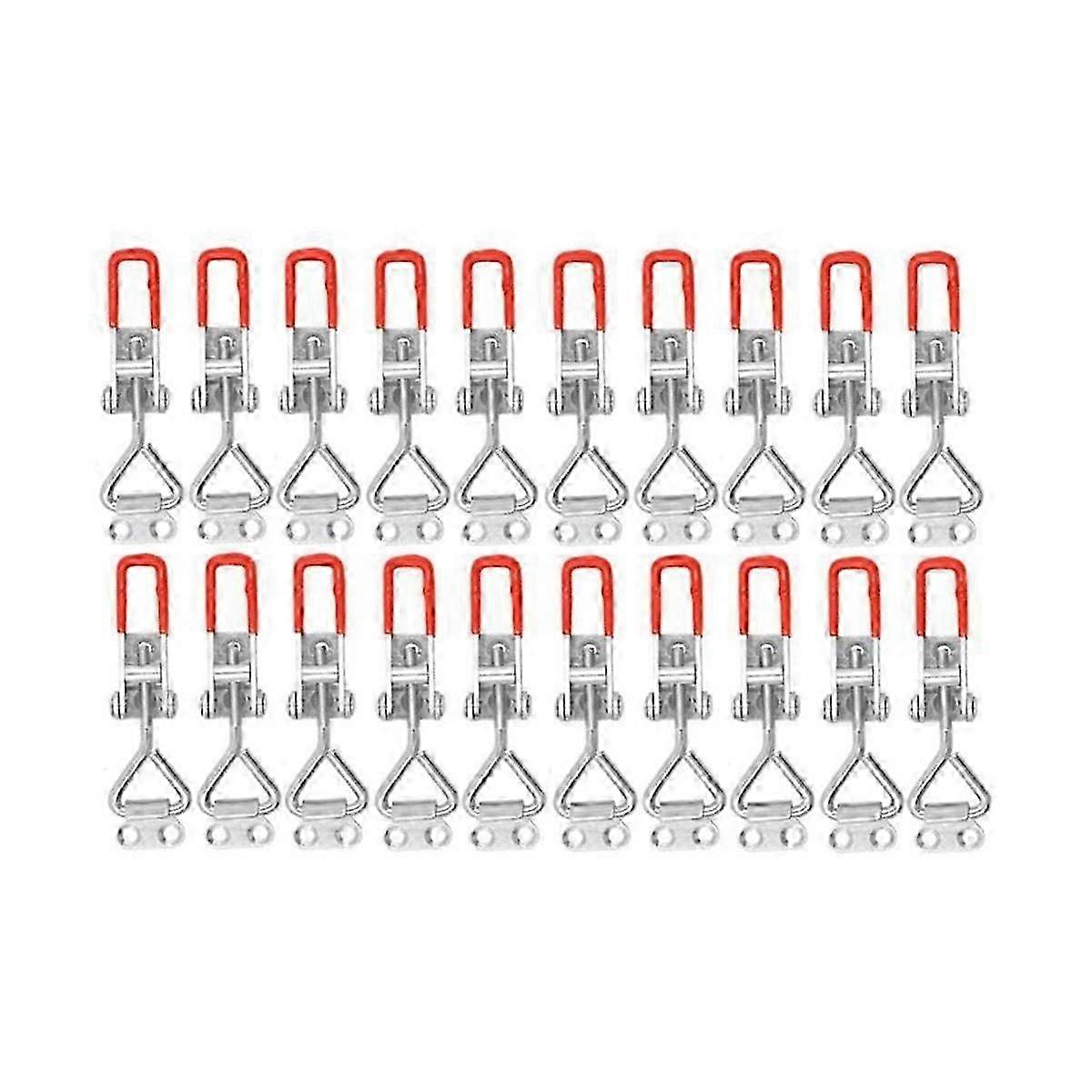 20 Pack Adjustable Toggle Latch Clamp 4001, 330 Lbs Holding Capacity, Heavy Duty Quick Release Pull Latch Toggle Clamp
