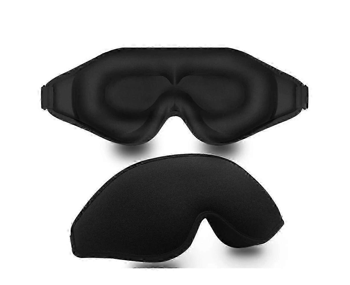 2 Pcs Sleep Mask 3D Deep Contoured Eye Covers for Sleeping With Adj...