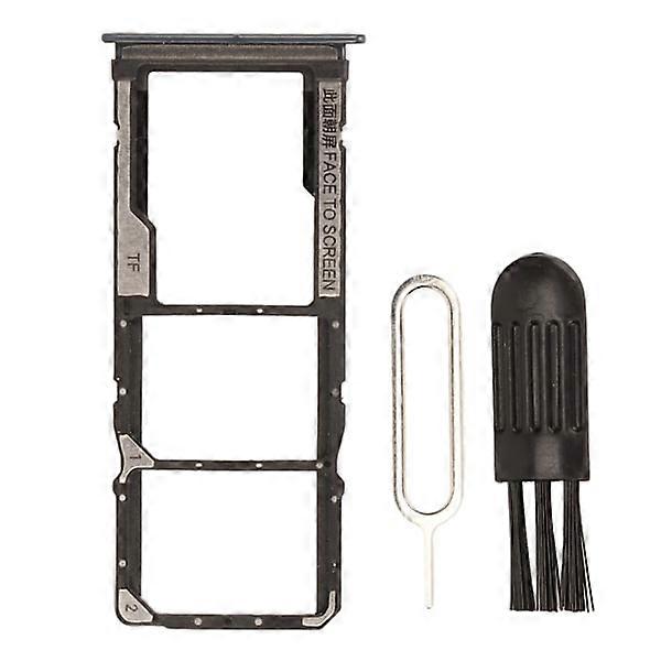 Replacement SIM Card Holder Memory Card Slot with Eject Pin and Brush for Xiaomi Redmi Note 9 Gray