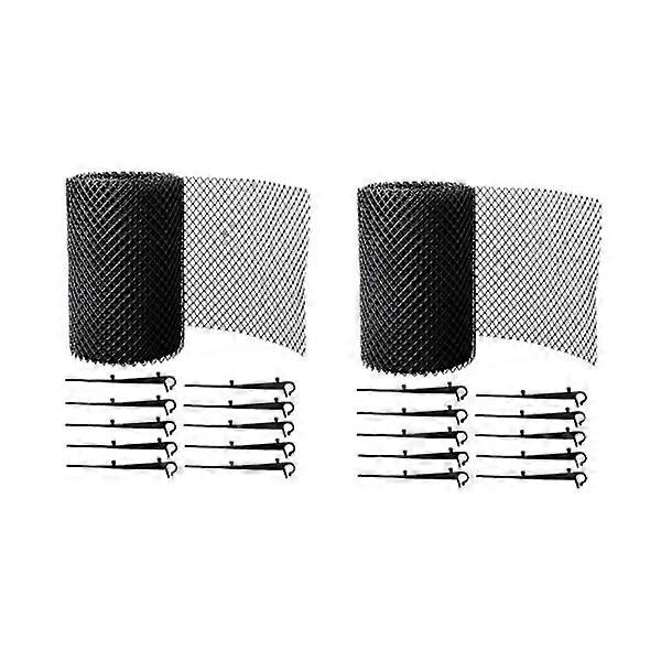 Strainers 2 set gutter guard grid roll fall protection leaf plate protection cover for gutter