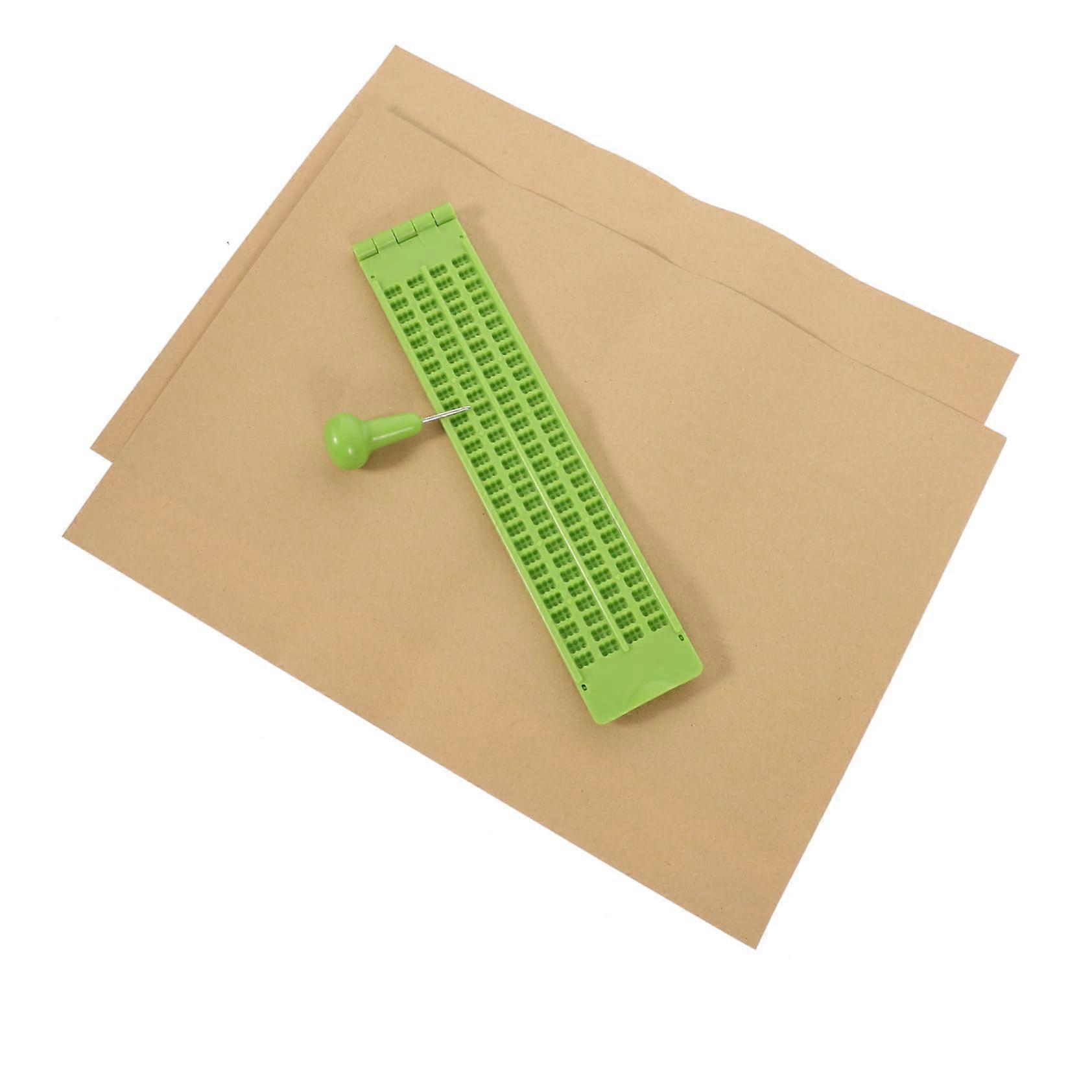 Braille Writing Board For Blind Users Braille Alphabet Kit Stylus Included Educational Aid