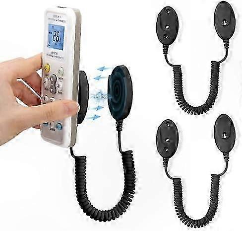 Magnetic Remote Control Holders with Spring Straps, Wall-Mounted Adhesive for Small Items Storage