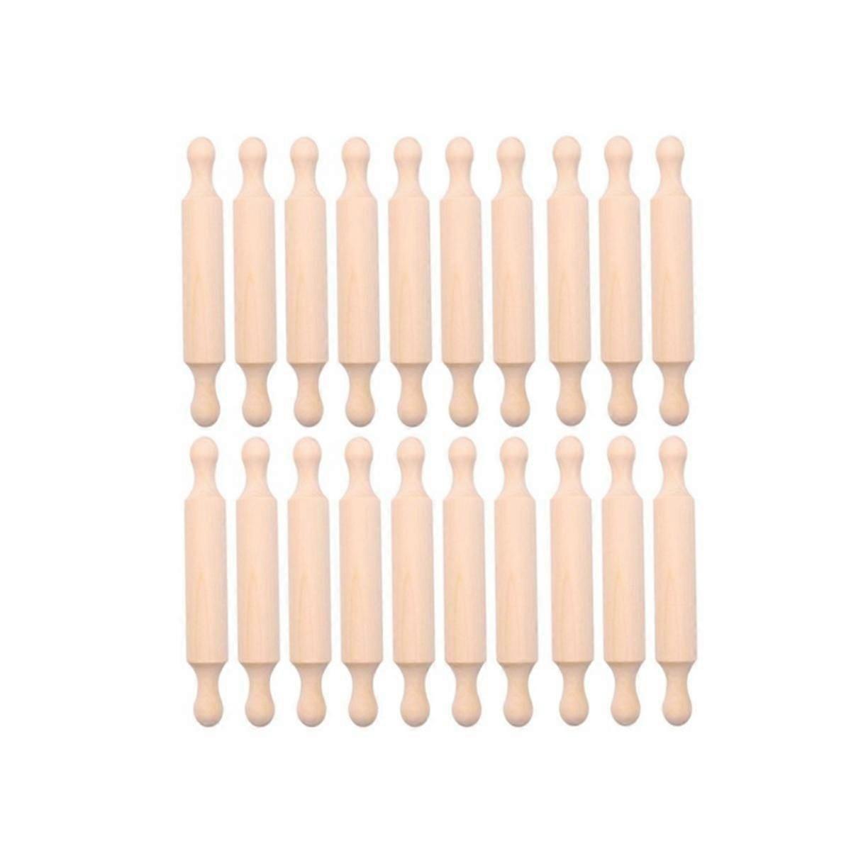 7In Wooden Mini Rolling Pin Long Kitchen Baking Small Dough Rolling Pin for Children Fondant Pastry