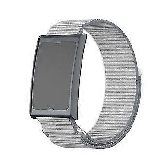 Anneau en métal deux sections en nylon crochet et boucle attache Bande de montre pour Amazfit Helio Strap