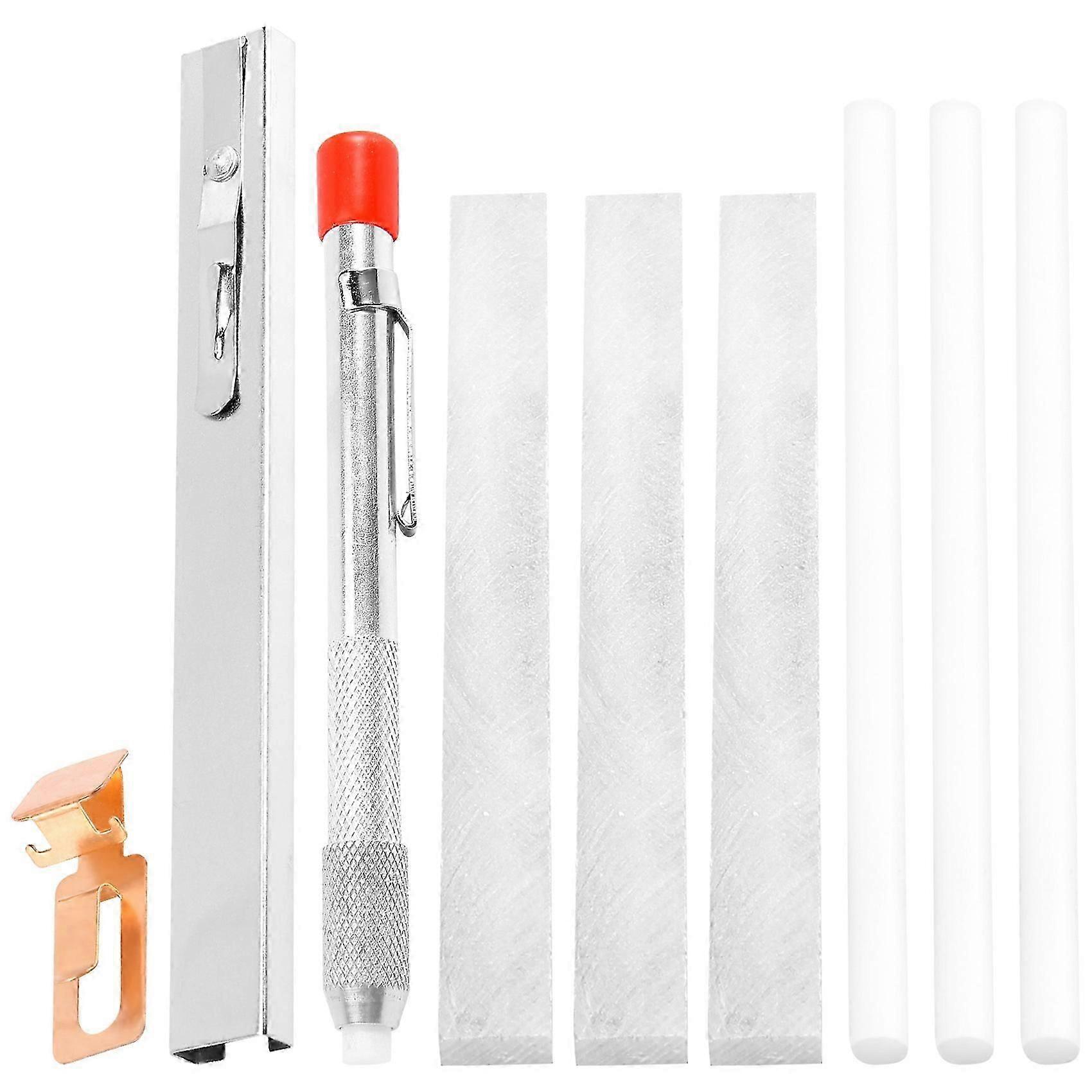 flat round soapstone holder set for welding