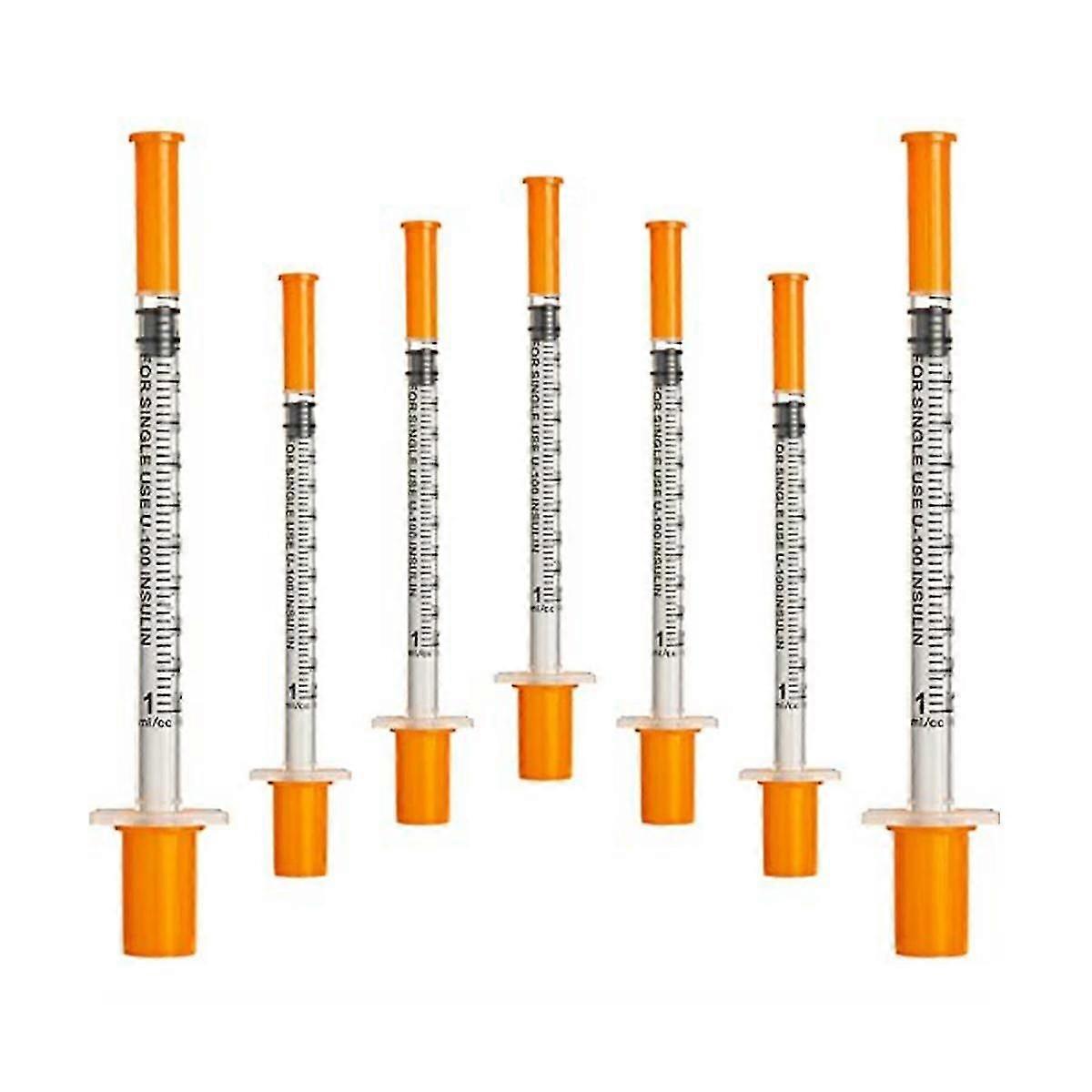 50Pcs/Pack 1ML Syringe with 30G (8Mm Long) Lab Supplies Individually Sealed Package