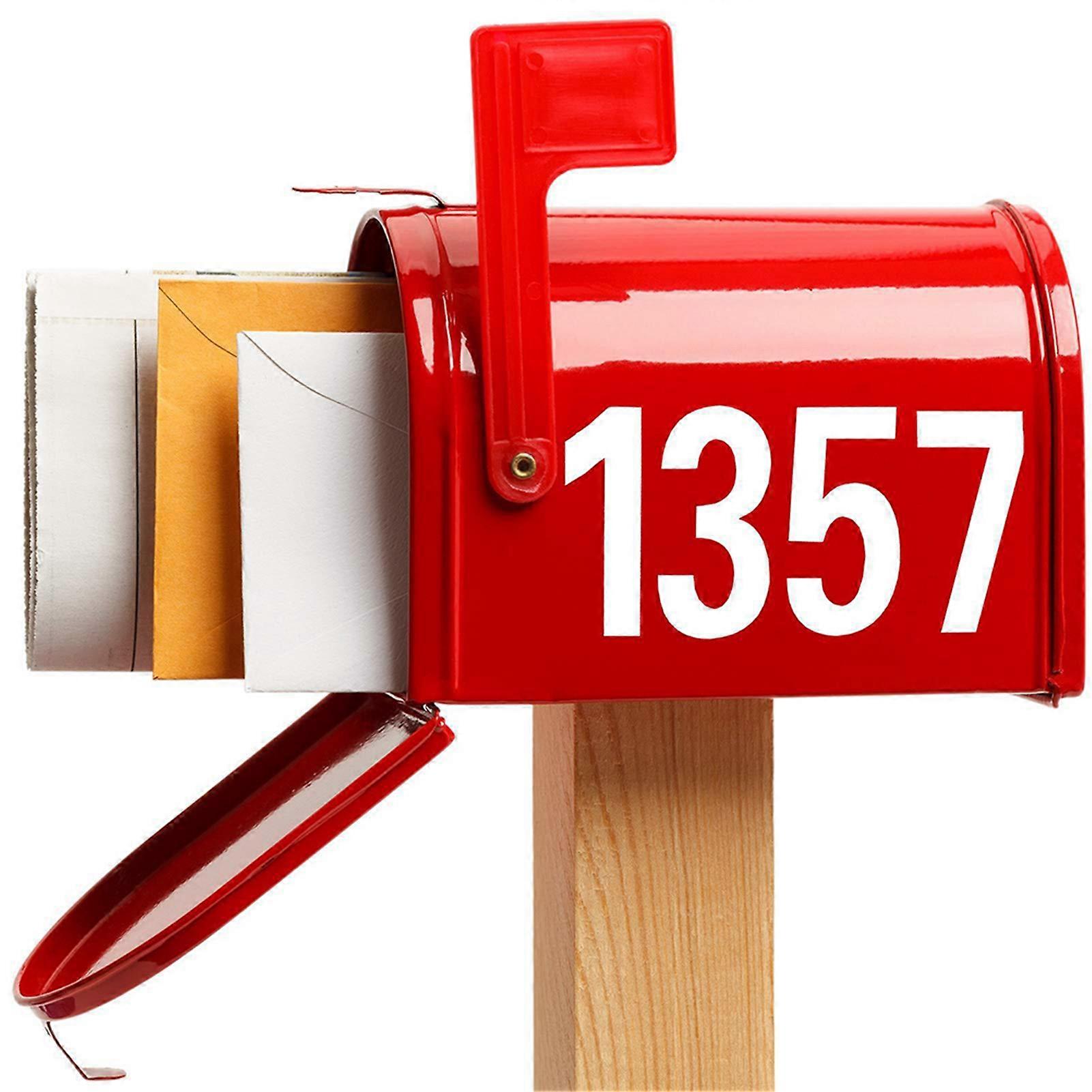 5 Sets 0‑9 Reflective Number Stickers Reflective Mailbox Numbers for Outside Waterproof Strong Self Adhesive Vinyl Address Numbers for Houses
