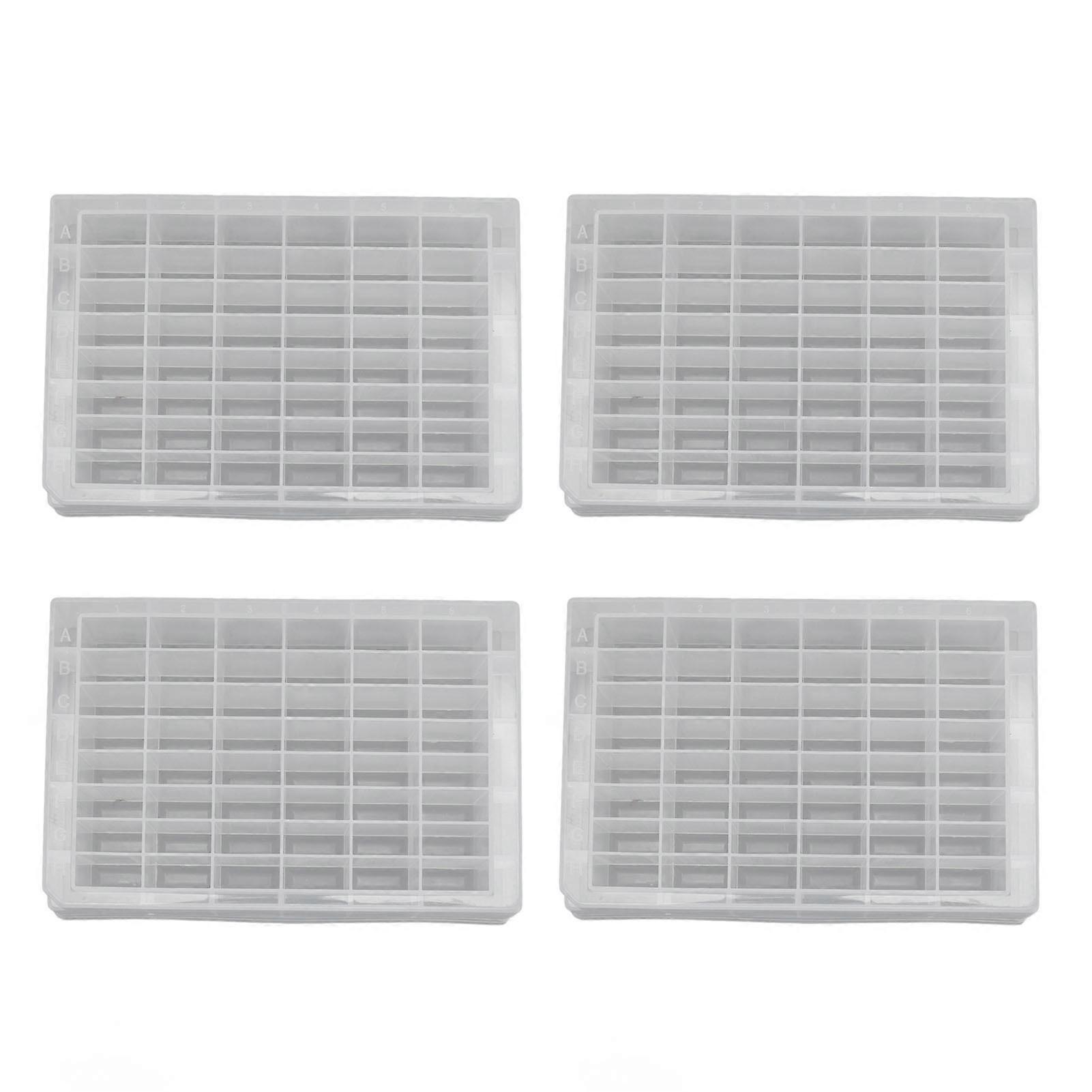 10 Pcs Deep Well Plate 48 Wells 2ml 41mm Height Transparent Polypropylene Deep Well Plate