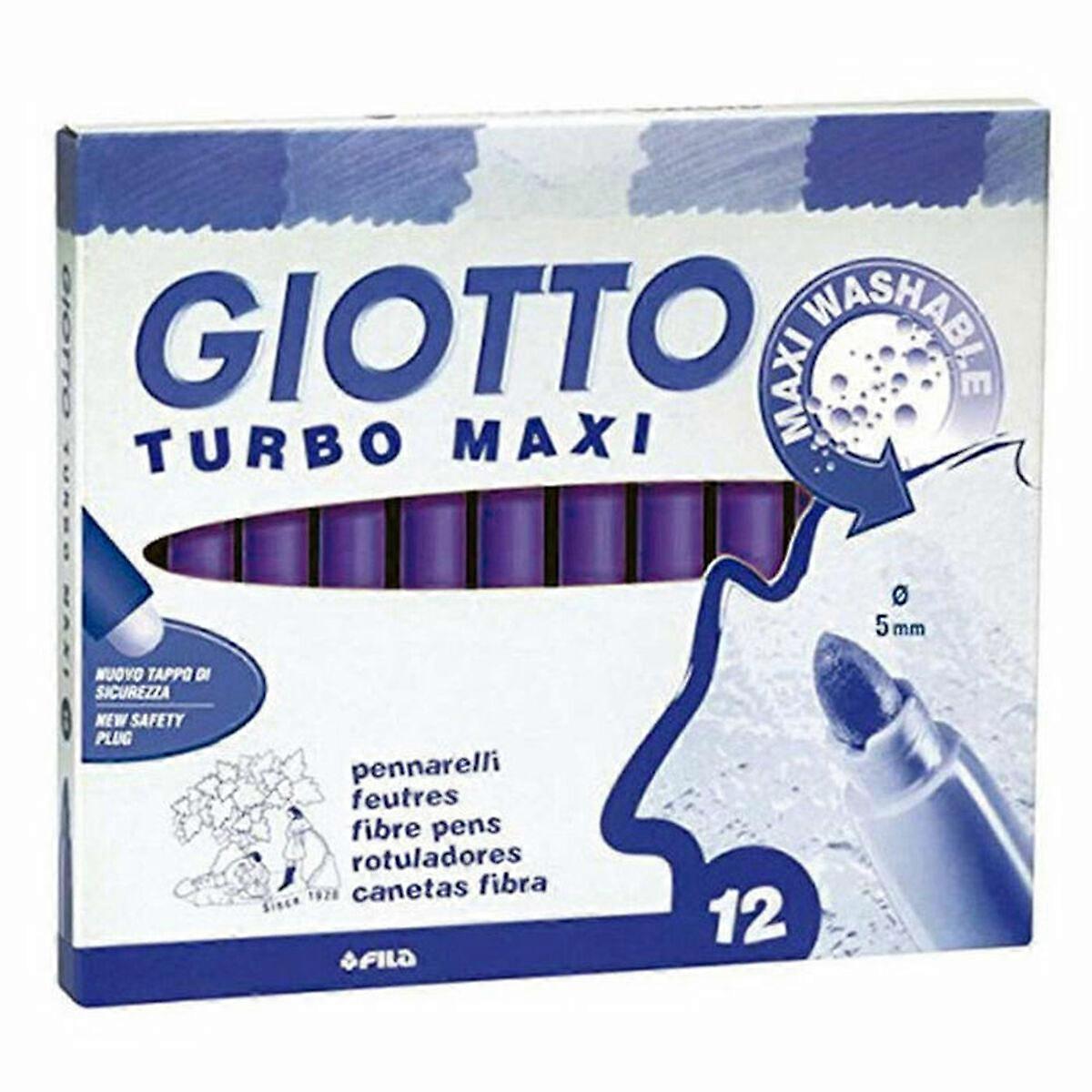 Set of Felt Tip Pens Giotto Turbo Maxi Violet (5 Units)