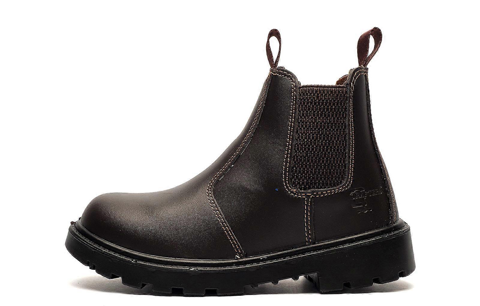 Grafters Grinder Safety Dealer Boots Brown