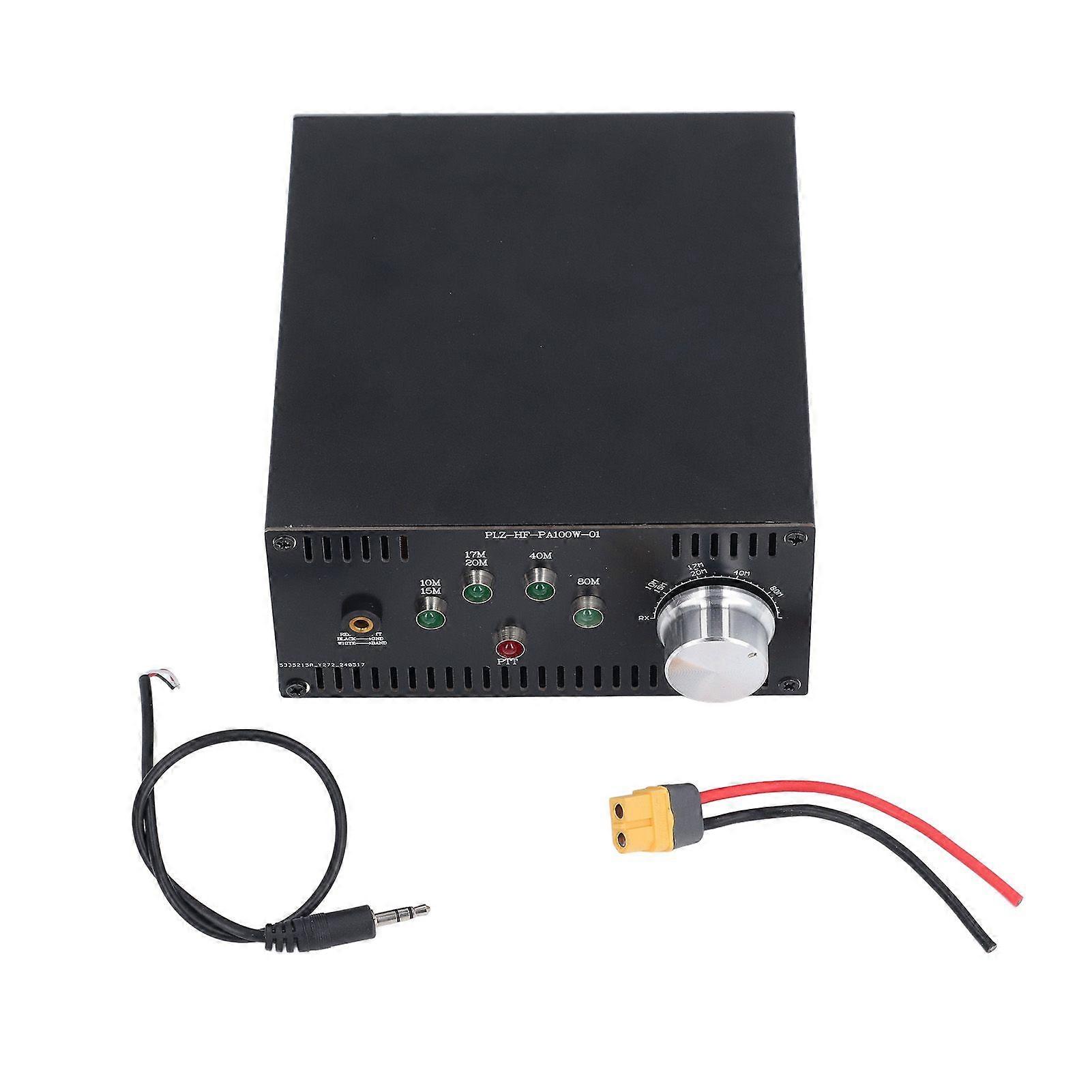 1215V 100W Portable Short Wave Power Amplifier 2MHz to 30MHz Shortwave Power Amplifier with 4 Gears LPF Support for Icom