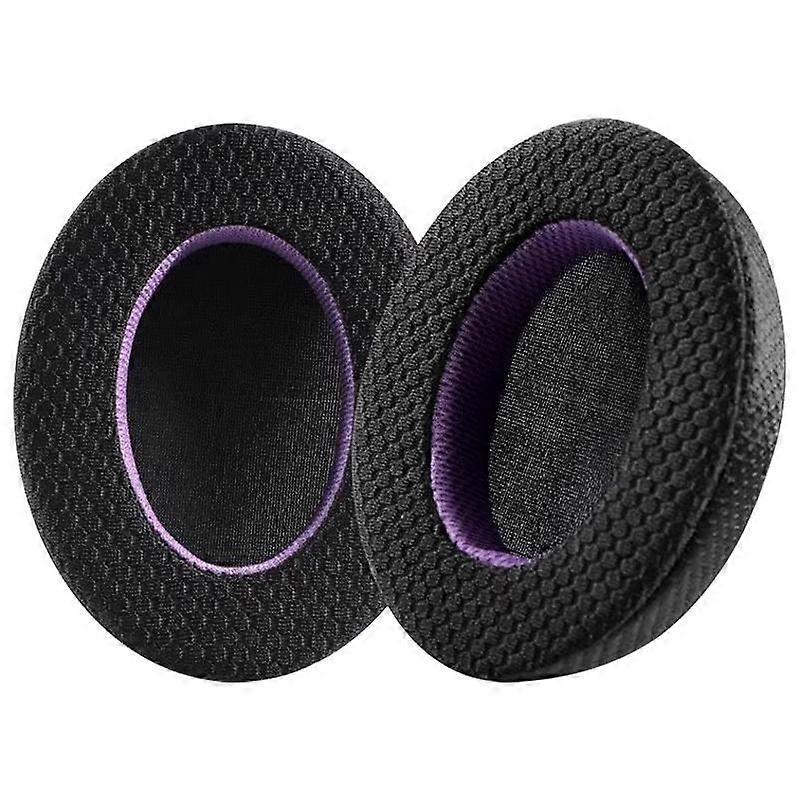 2 Pack Earphone Replacement Earpads For Sony Mesh(Black Purple)