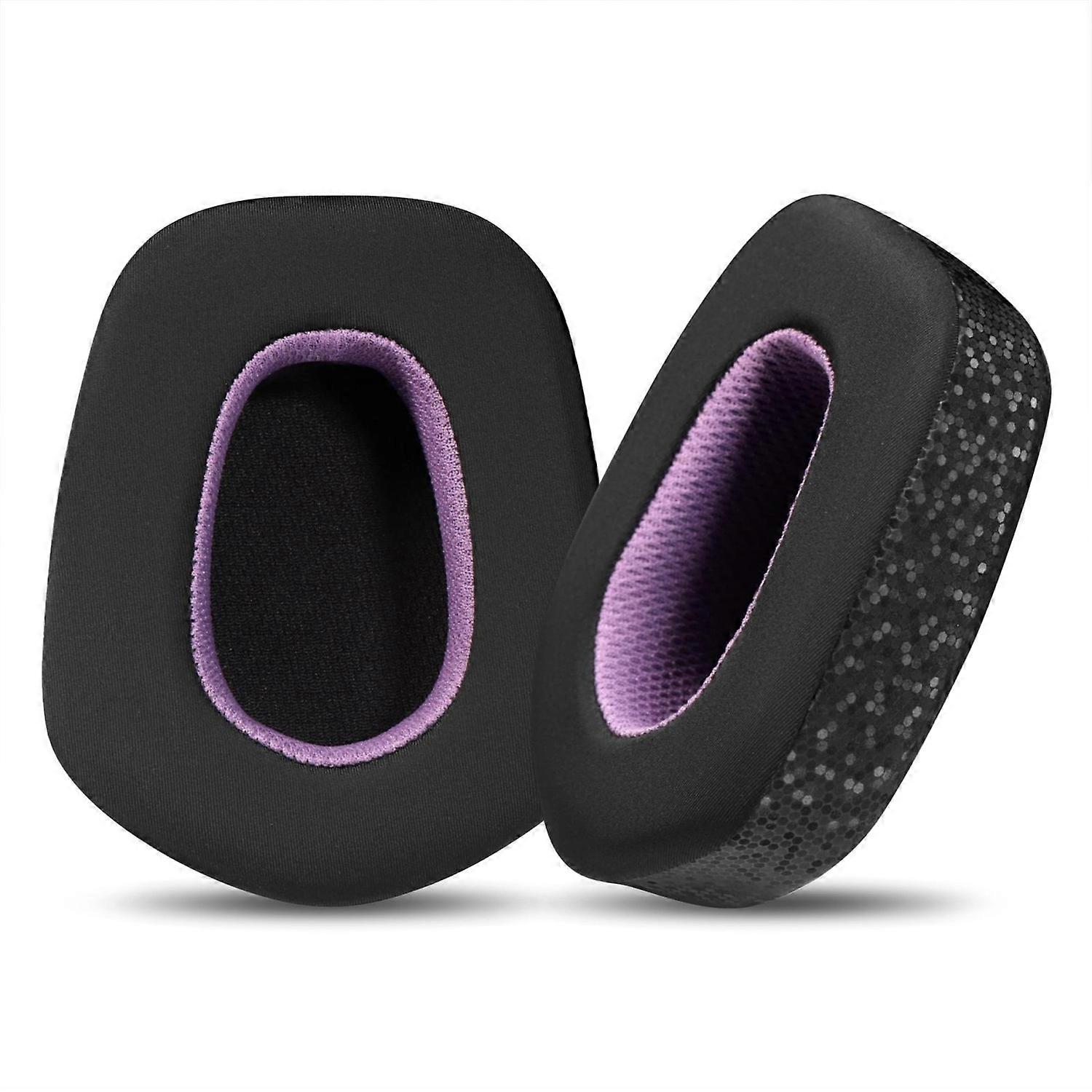For Logitech G733 Headset 1pair Ear Pads Ice Feeling Black Purple