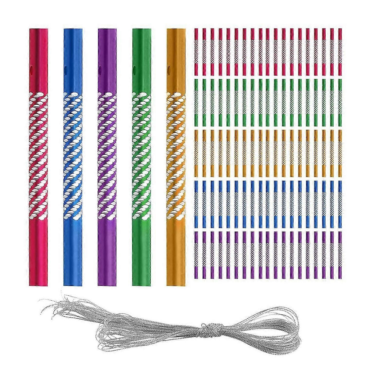 100Pcs DIY Wind Chim Hollow Wind Spinners Tube Wind Chime